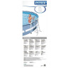 Лестница INTEX 28064 для бассейна, 3 ступени без площадки, борт до 107 см